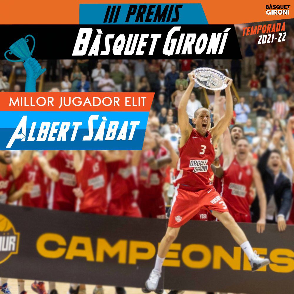 🙌🏻 Comencem!
🏆 El “Millor Jugador Gironí Elit 2021/22” és per <a href="/albertsabat3/">Albert Sàbat</a> pel seu any al <a href="/BasquetGirona/">Bàsquet Girona</a>. Felicitats Albert!
📊 El base de Llagostera s’imposa per 413 vots a 397 a <a href="/Yankusima/">Yankuba Sima Fatty</a>. Quan haguem publicat tots els guanyadors, podreu veure desglossats els vots al web.