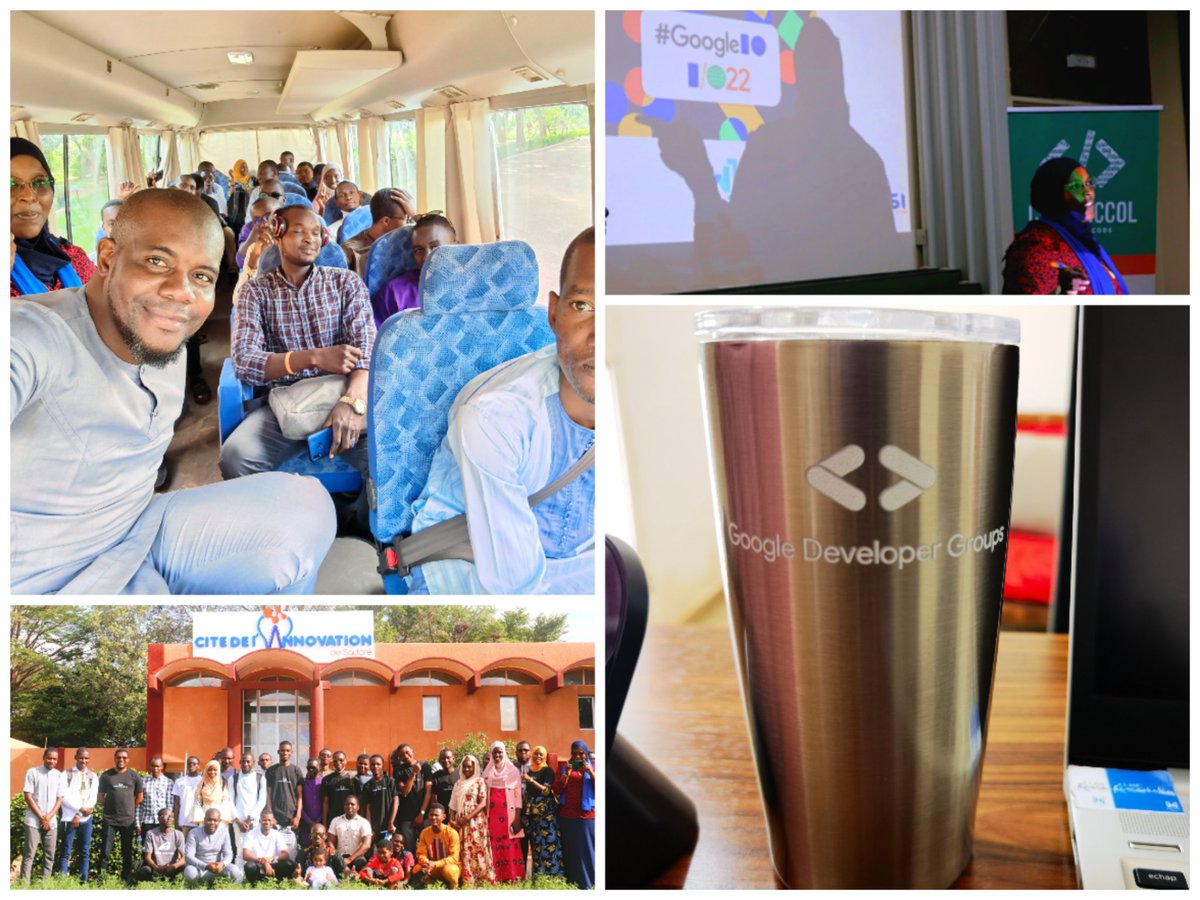rabia_moussa's tweet photo. Après une fructueuse et sympathique session #GoogleIO22 par @gdgniamey à #Sadoré samedi dernier, la recharge d'ondes positives est assurée pour tenir la semaine ! 
Vivement le #DevFest22 !!!
PS: Pouvez-vous voir nos 2 geeks juniors sur la photo de famille ?! ✨✨✨ https://t.co/dG74so4lan
