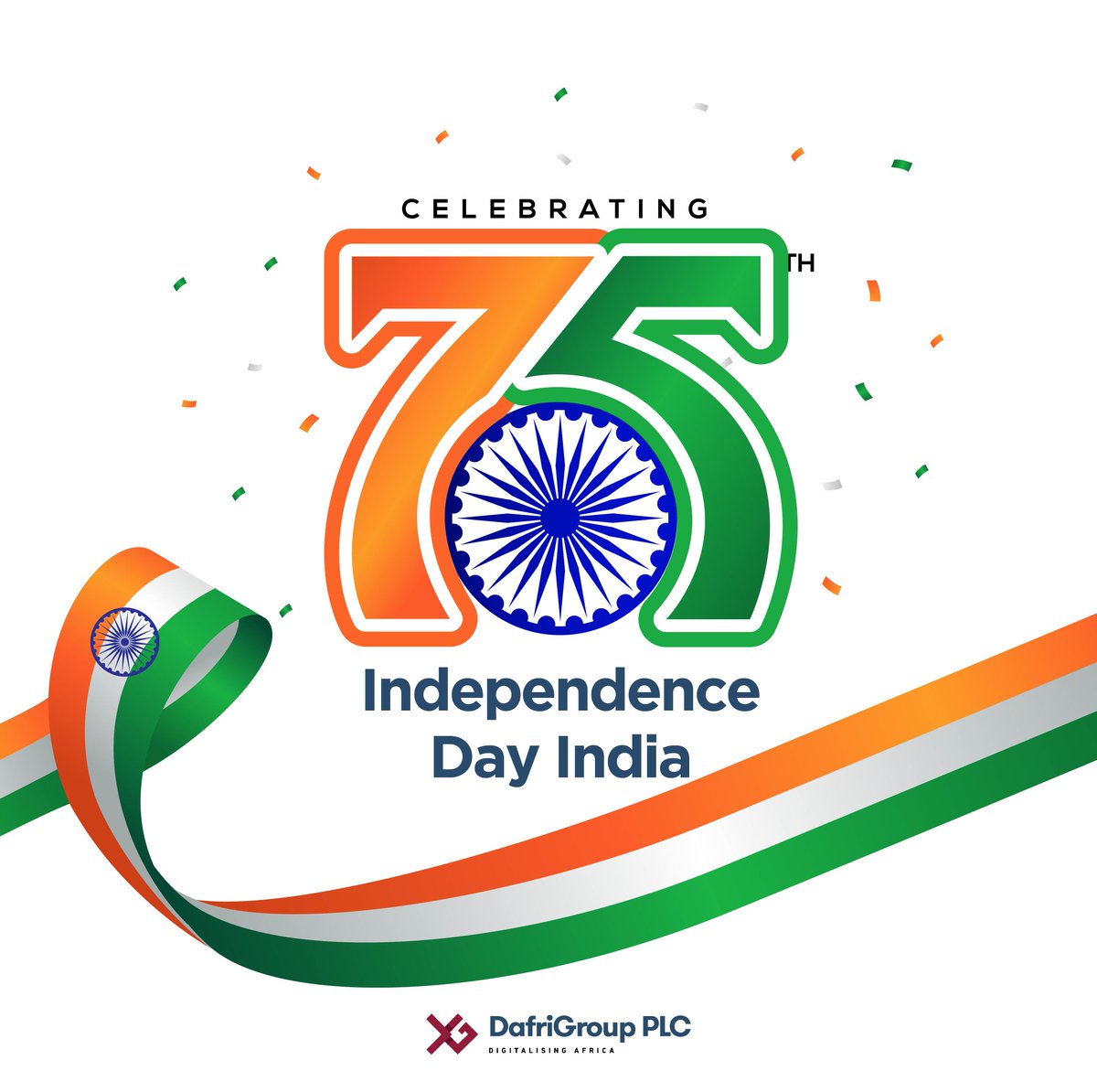 DafriGroup's tweet photo. Wishing you a very #HappyIndependenceDay from all of us at DafriGroup Plc
#IndiaIndependenceDay https://t.co/0MIzPoSDK1