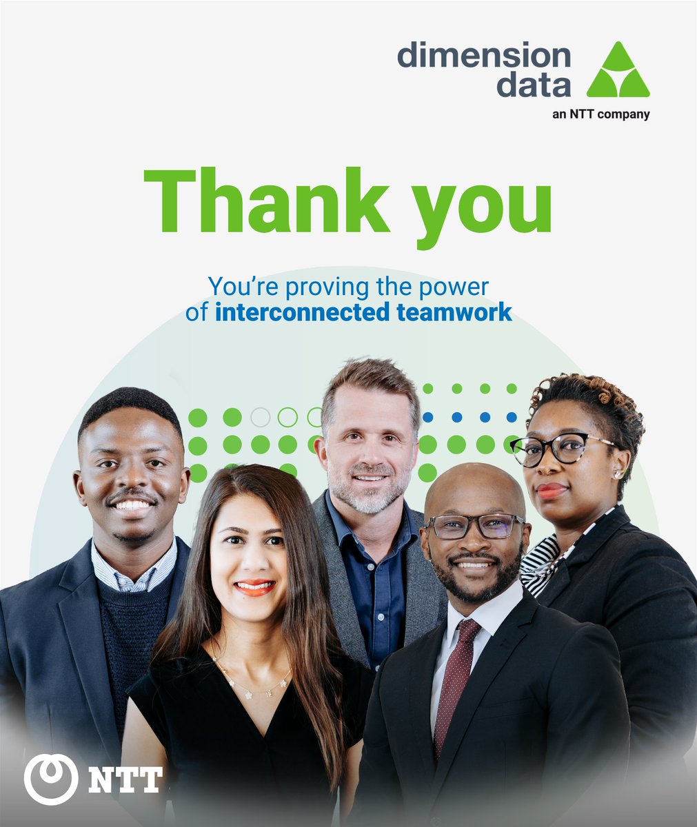 NTTDATAMEA's tweet photo. While the technology we create breaks down barriers and open new doors, the people driving that technology forward will always be the heart and soul of Dimension Data. Thank you for embracing our "interconnected" campaign so far. #DDNTTInterconnected #PowerofInterconnectedness https://t.co/Q1YM71Klqj