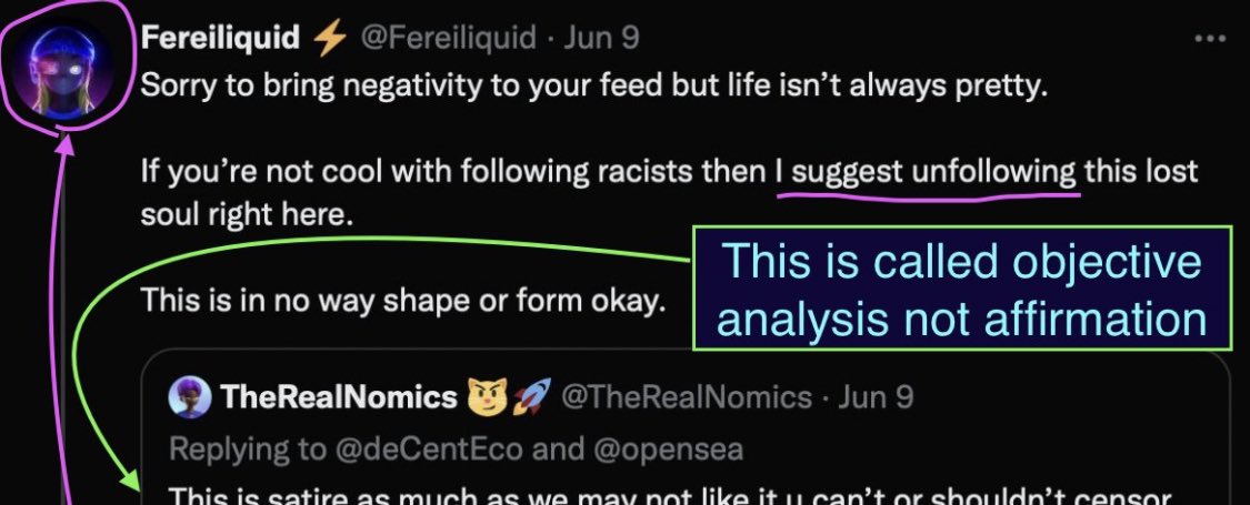 TheRealNomics's tweet photo. Never wish bad on others or it comes 2 u next - everytime #CloneX wish terrible things on others or attacked peeps #CloneX got rekt next😺👉 from @Jruffhouse wishing @goblintown fails 2 @fereilliquid trying to get me ejected 2 “hope investors lose” 👀 issue yet @benitopagotto 🥲? https://t.co/n0Oey1rR9f