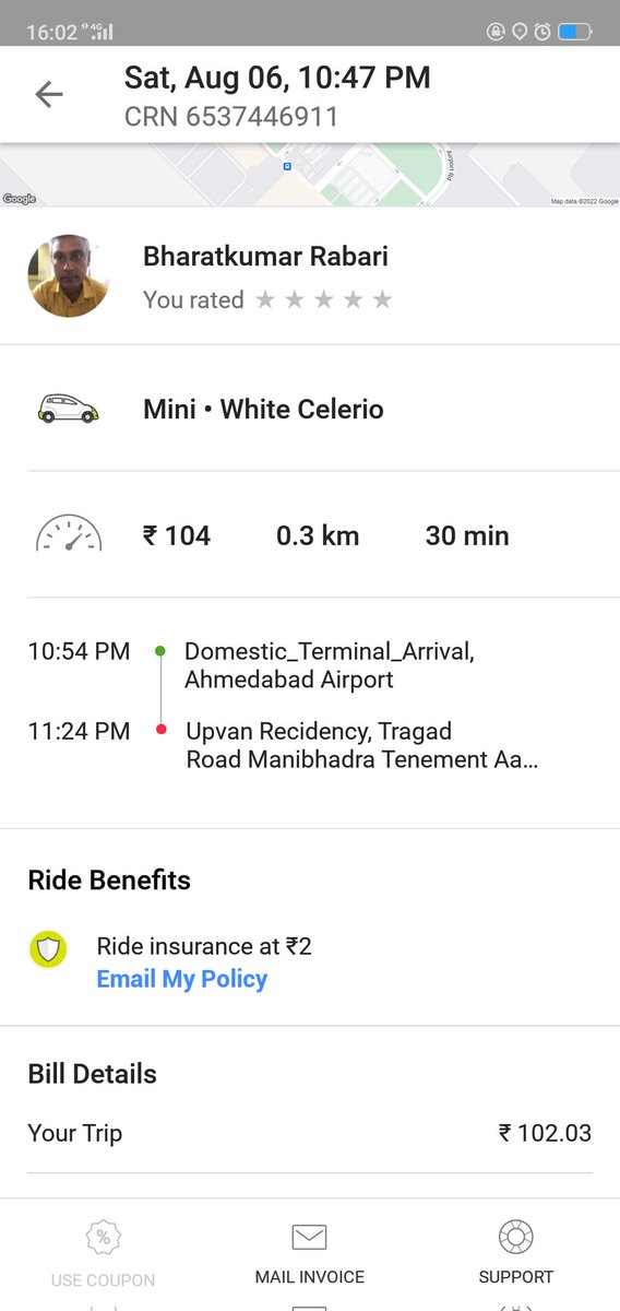 Mahaveer4239's tweet photo. @Olacabs The Ola inv # Rs 102 and  drivers are changing money upto Rs 500/- stating that no matter what fare is showing we shall charge else will drop off in midway they will bulit a pressure on u .. pathetic ur family is not safe trip through Ola # #tkt id 335355113 https://t.co/h4vDiSVJub