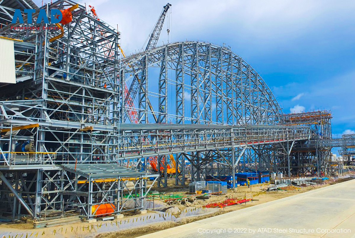 ATAD_STEEL's tweet image. 🌟 ATAD is proud to be a steel structure contractor that designs and manufactures thermal power plant projects in South Asia with a scale of up to 27,000 ton and 150,000 square meters
#project #powerplant #heavysteelstructure