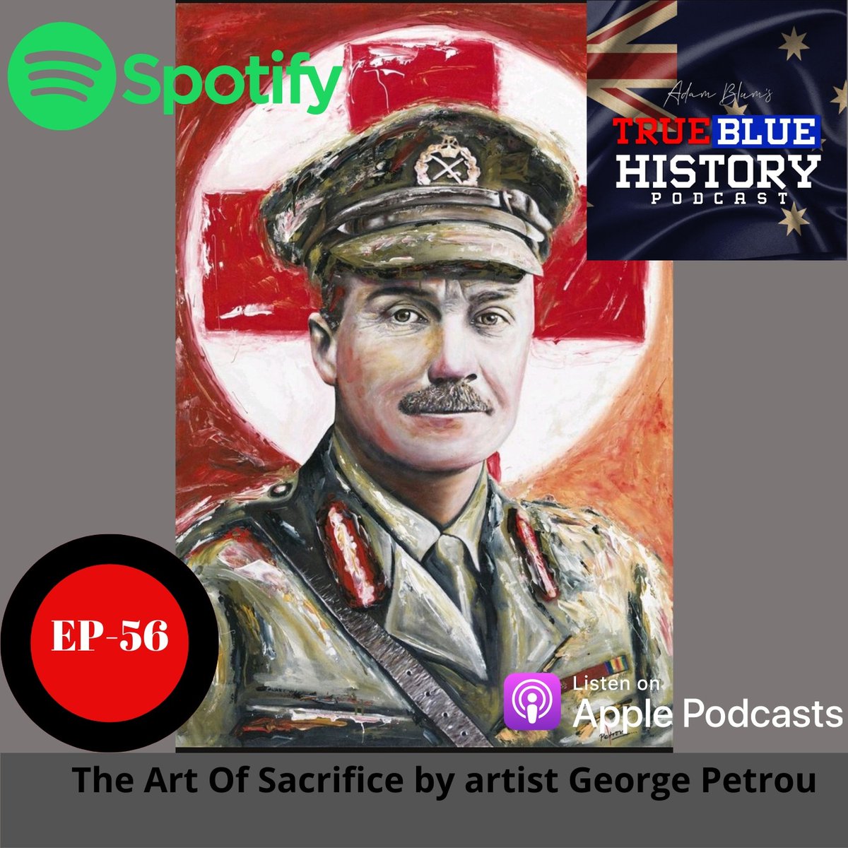TrueBlueHistory's tweet photo. Latest Podcast LIVE TOMORROW Morning with artist and author of the Art of sacrifice George Petrou available on all podcast platforms 

Apple Podcasts 
Stitcher 
YouTube 
Spotify 

Don't forget to subscribe to our YouTube channel Truebluehistory and leave a review for the podcast. https://t.co/7m7prDOMyy