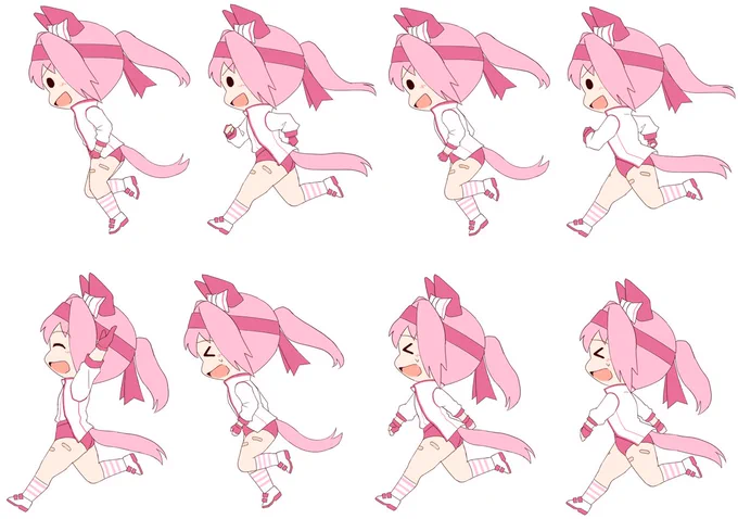 のんびり作成中のやつのwip。まともなアニメーションにするならコマ割りもっと必要だろうけど。#ウマ娘 