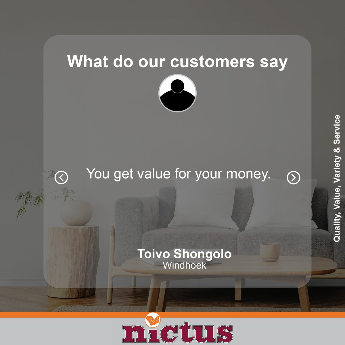 NictusNamibia's tweet photo. We take pride in the quality of our products and services.

Guaranteed Quality for you and your family.

Shop at a branch near you or online at https://t.co/nwZxMgWl00 [Nationwide delivery]

#NictusNA #QualityValueVarietyService https://t.co/zUrfcVeGdI