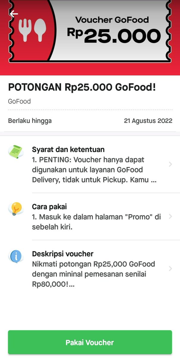 malloryjnrr's tweet photo. wts voucher gofood disc 25k minbel 80k
✅️ada saldo 200k
✅️combo voc resto
✅️gf+
fee 5k
dm, bole cek harga langsung kirim menu+alamat gausa tanya lg☺️🥰
#zonaba #wtb #wts #zonauang #zonajajan https://t.co/5KPjckd576