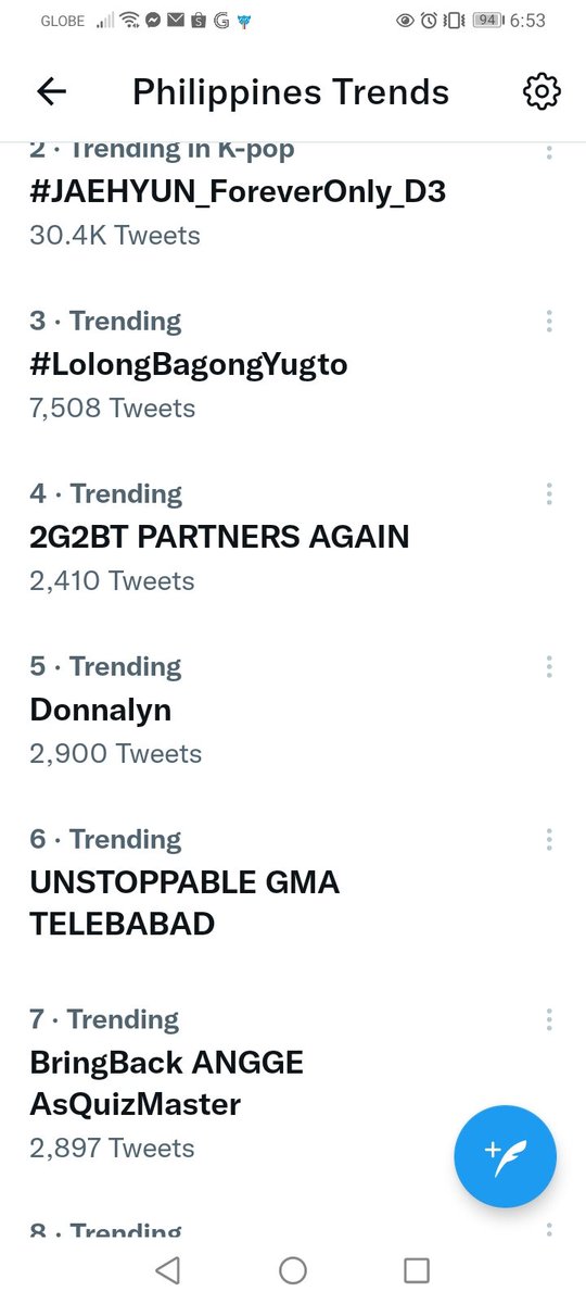 Okay double trend naaaaa.. Just keep tweeting lang. #LolongBagongYugto UNSTOPPABLE GMA TELEBABAD @KapusoBrigade