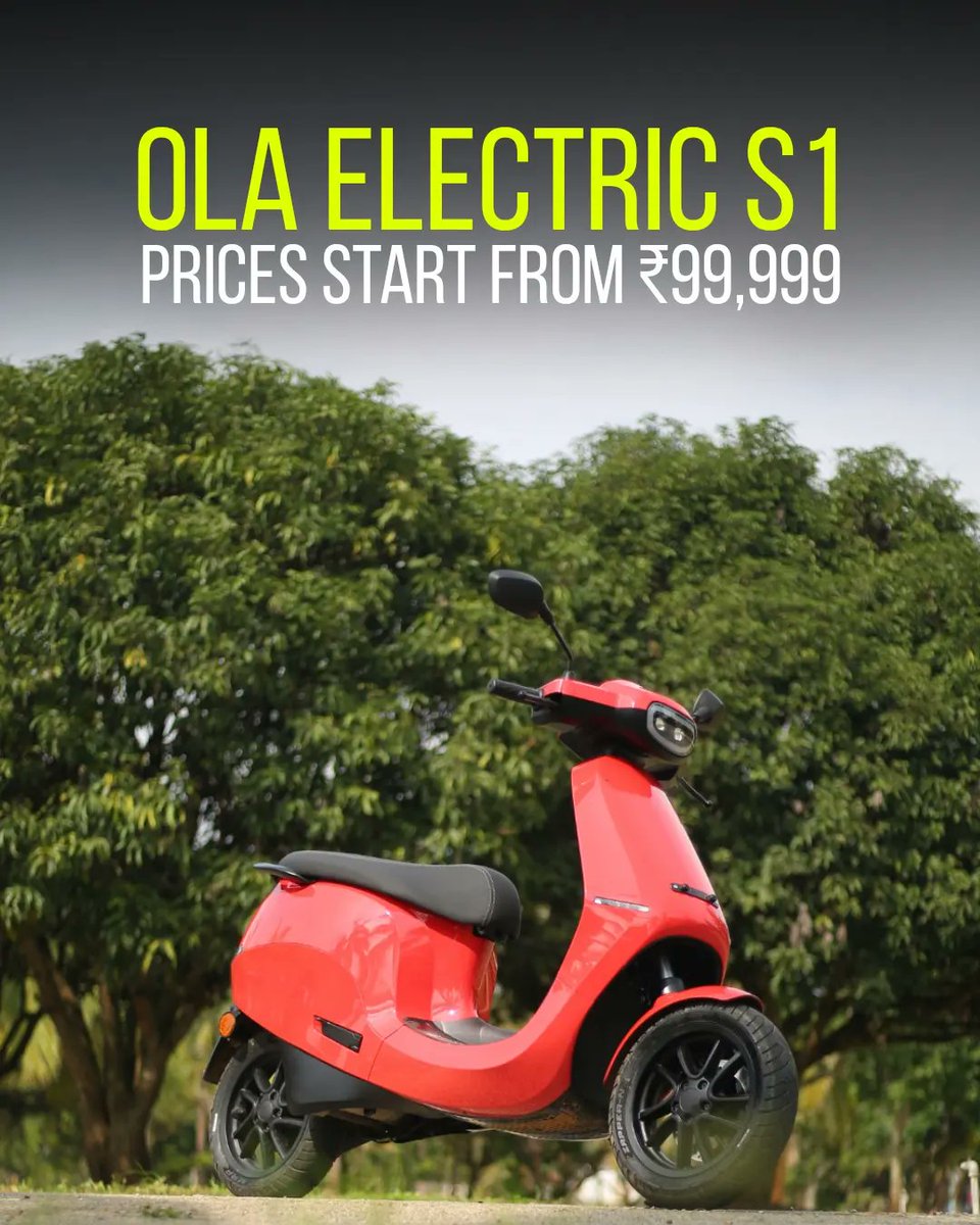 FastBikesIndia's tweet photo. #olaelectric S1 launched at an introductory price of ₹99,999! 🔋
The #S1 gets slightly lower range and performance than the #S1Pro, but it recieves similar levels of equipment.
Also, the S1 Pro gets a new #Khaki colour — only 1947 units available • #fastbikesindia https://t.co/caacYRFv5W