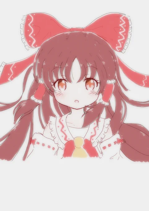  フォローありがとうですよ～(=゜ω゜)ノウニャンコこちらもフォローさせてもらいますね～ちなみに少し前にも軽く色塗りまでした霊夢ちゃんがいたりする～(ノシ'ω')ノシッポバンバン! 