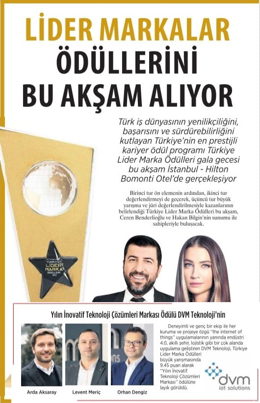 dvmtechnology's tweet photo. As DVM Teknoloji, we are proud to receive the innovative technology solutions award at the Turkey Leading Brand Awards. #technology #brand https://t.co/hVjSquhKUo