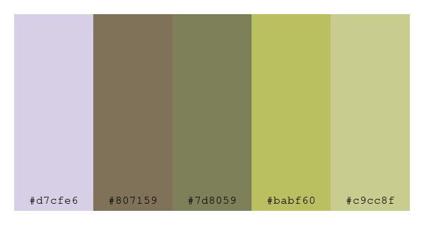 ColPaletteBot's tweet photo. Beep beep, here's a pretty color palette for you!
color-scheme.js parameters used:
- hue: 274
- variation: soft
- colors: #d7cfe6, #807159, #7d8059, #babf60, #c9cc8f
Have a lovely day!
#twitterbot #colorpalette #colors #palette #prettycolors https://t.co/2xdVD4FntR