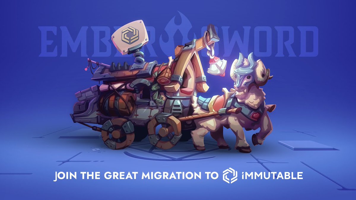 PlayEmberSword's tweet photo. The IMX migration is officially open again until Sep 1st, 13:00 CET! Head to https://t.co/seh3Jgc6gv to migrate your assets.

Watch our quick tutorial video here: https://t.co/wpw0mYpmoU
Alternatively, read our guide and follow it step by step here: https://t.co/W5vsESnWg8 https://t.co/sTX6T1zpS9