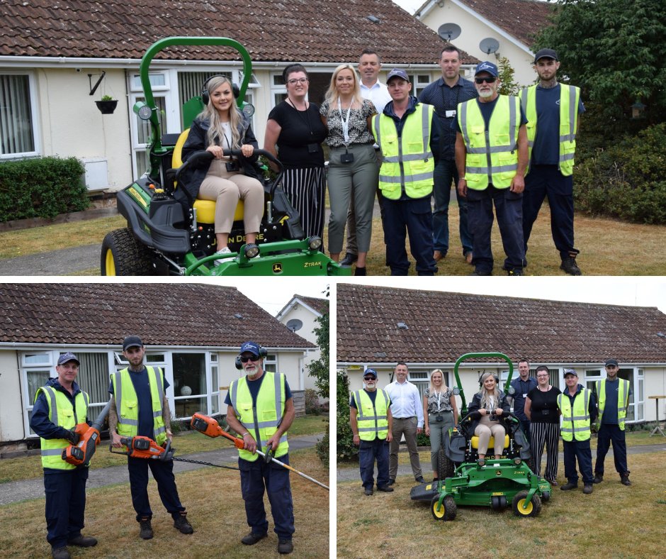 The Grounds Maintenance Team has been showing off their latest equipment, including new battery-powered Husqvarna strimmer's, hedge trimmers and blowers which cause less pollution, with a drop in noise pollution and disturbance for customers 🚫🔊 #GoTeamHiS #grounds #maintenance