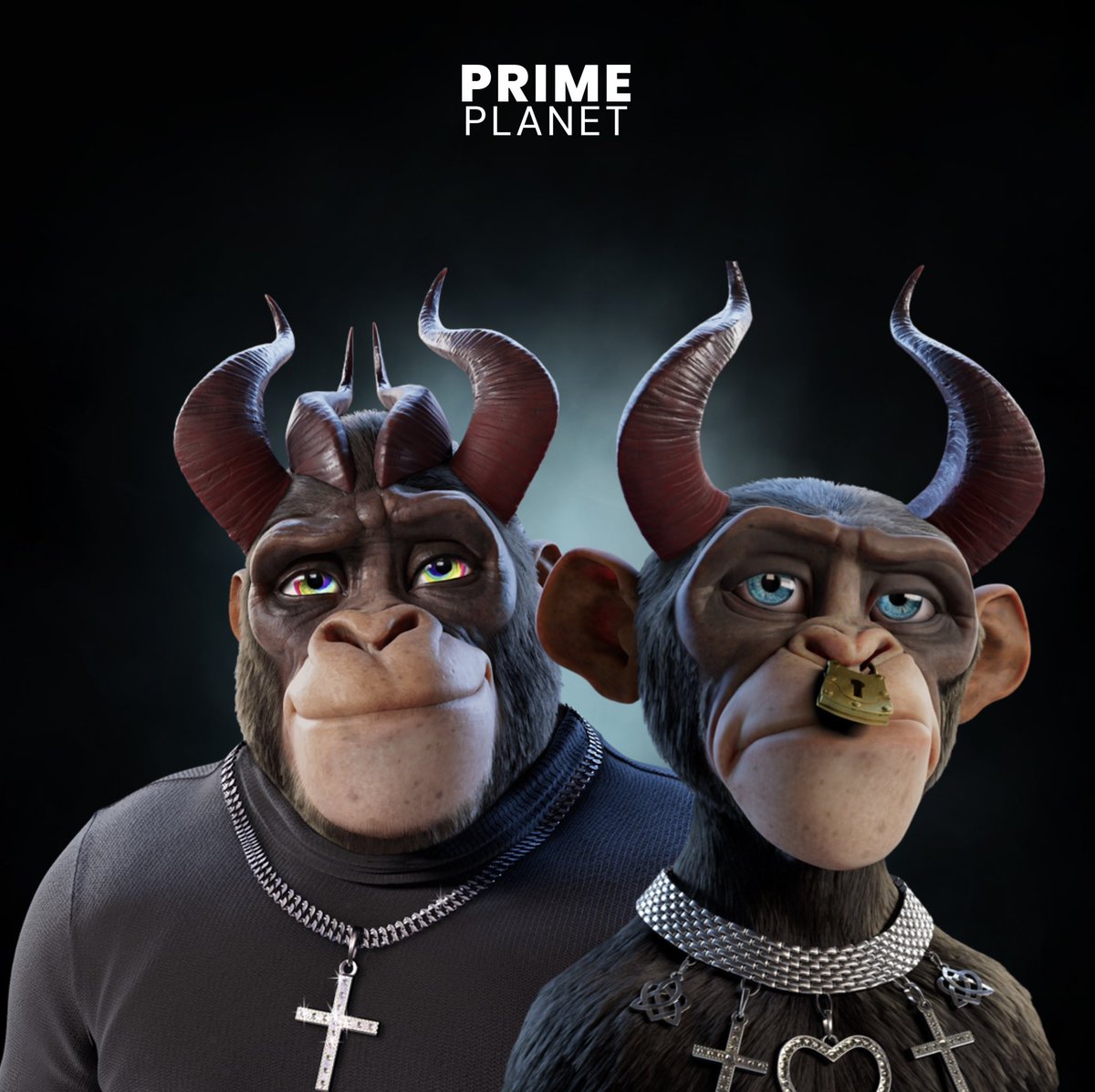 PrimeApePlanet's tweet photo. It’s Horny Monday Prime Fam! 🦄

Post your apes or Kongs with your best sleazy pick up line and the best one yet wins a horny infected ape! (I mean, horned infected ape).

Let’s get down dirty!😏 https://t.co/6frWDtZCfP