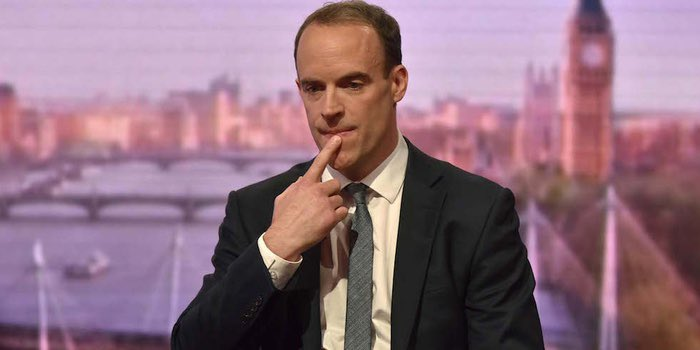 Happy 1st Anniversary everyone of Dominic Raab being on holiday and finding the sea was closed.