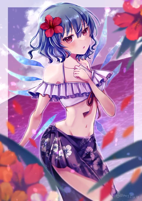 黄昏ビーチ#オリジナル #創作 