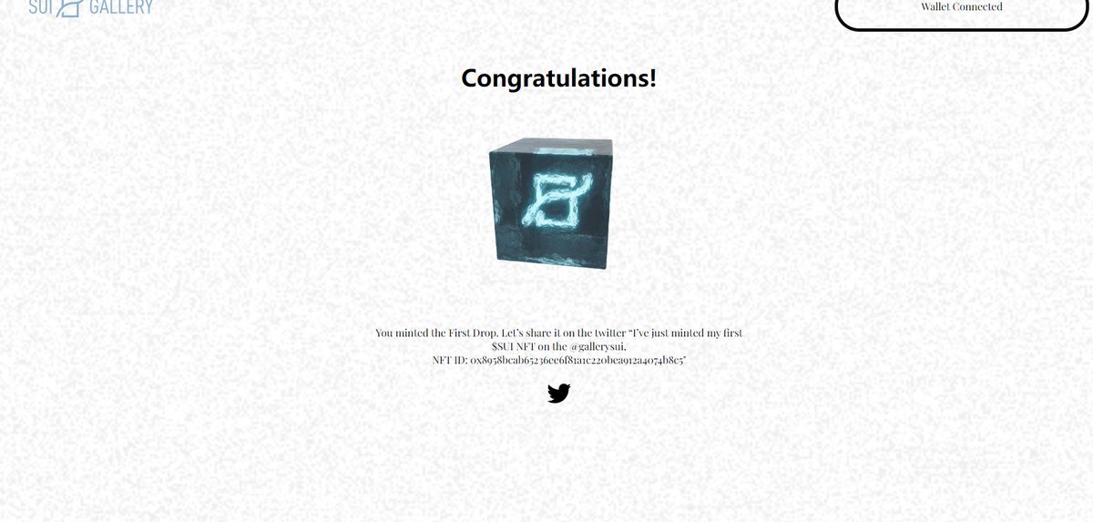 AshlieNadya's tweet photo. @GallerySui “I’ve just minted my first $SUI NFT on the @gallerysui,
NFT ID: 0x8958bcab65236ee6f81a1c220bea912a4074b8c5" https://t.co/4EerOB2pyb