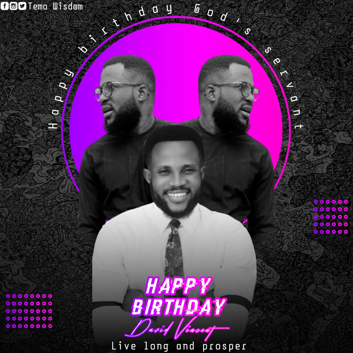 Tema_Wisdom's tweet photo. Wo!!! HAPPY NATAL DAY TO A #Father, MENTOR, TEACHER ETC. I EXTOL THE ELEGANCE OF GOD UPON YOU. THE LIGHT OF YAHWEH CONTINUE TO RADIATE OVER YOU NOW AND BEYOND IJN, AMEN https://t.co/nwDmcv8dwp