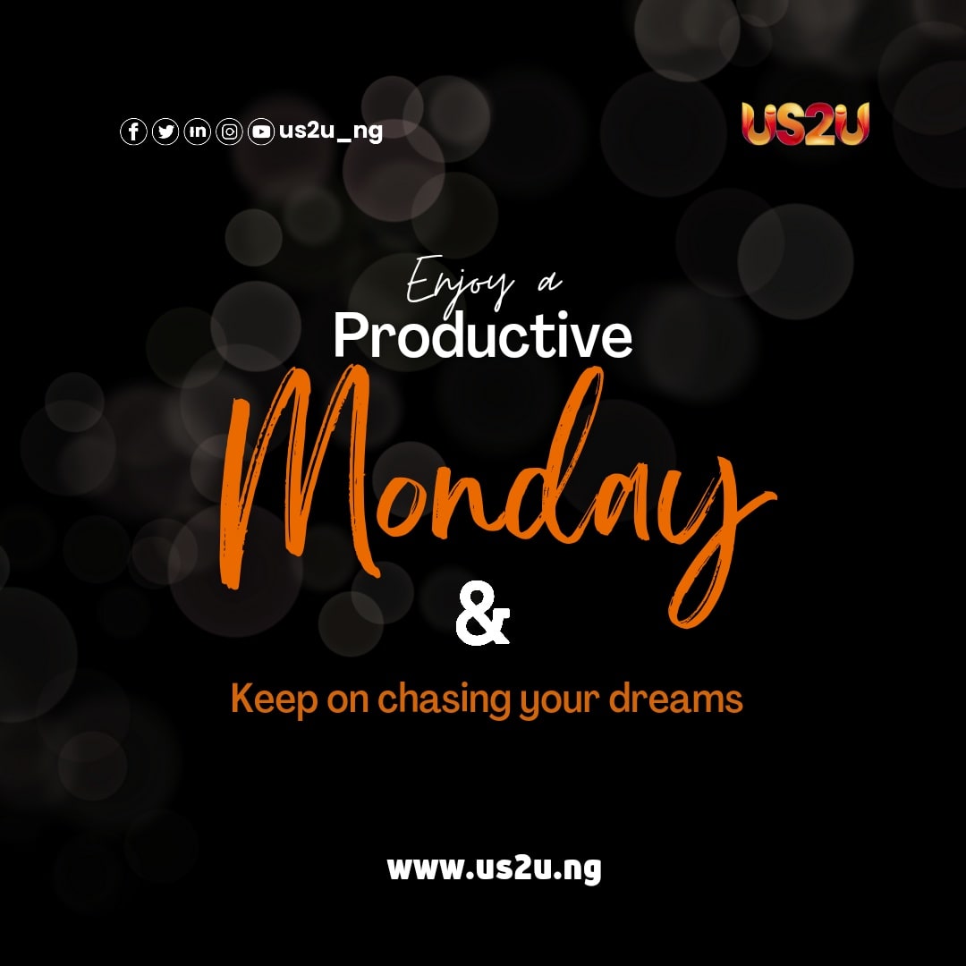 us2u_ng's tweet photo. Enjoy a productive monday &amp; keep chasing your dreams.

Let us brand your business.

Leverage on the online space to reach your target audience.

Hit our DM button or send a Whatsapp message to +234 (809) 735 8545.

@MrOluGbenga @Isholawuraola @Ekabepat @MayowaWal https://t.co/8QOakkWEW5