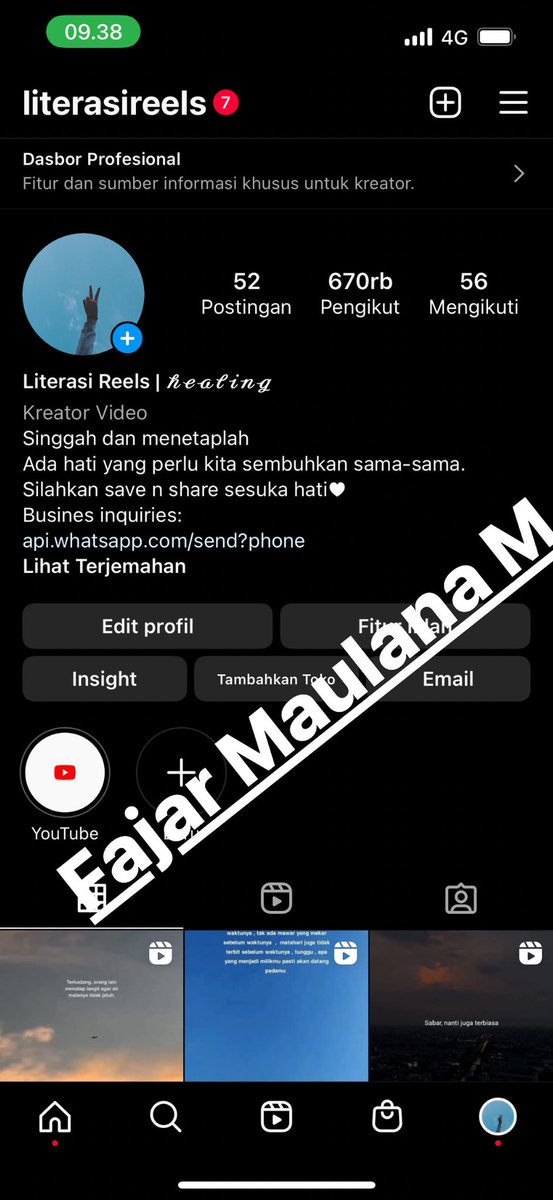 FajarMMustopa's tweet photo. WTS akun IG 670K folls
Data aman lengkap semua
Rekber wajib 
Harga ? DM
#zonauang #zonajajan #zonaba #jualakuninstagram https://t.co/Q3H3hu6vYu