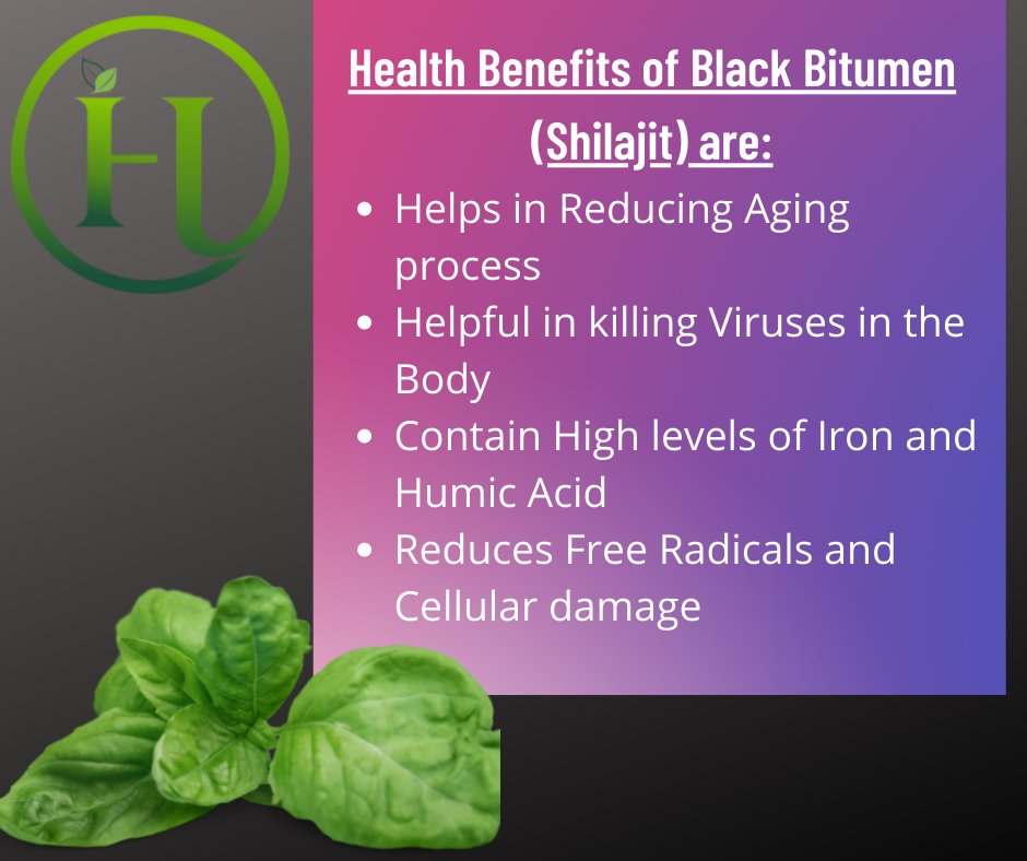 indiherbs_llc's tweet photo. Health Benefits of Black Bitumen (Shilajit) are:
Helps in Reducing Aging process
Helpful in killing Viruses in the Body
Contain High levels of Iron and Humic Acid
Reduces Free Radicals and Cellular damage
#shilajit #buyshilajit #shopshilajit #reducingageing #killvirus https://t.co/AWazHRjZHO