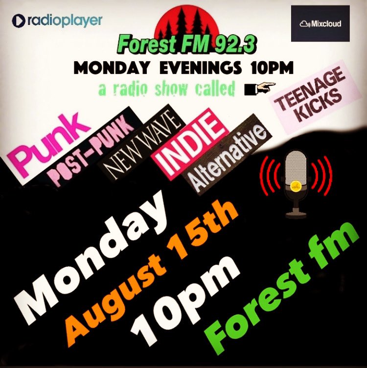 neilmlomax's tweet photo. TONIGHT Aug 15th 10pm @ForestFM it’s another #tkforestfm radio show feat #sham69 @DeadKennedys @officialnma @livingpins @mensiupstart @Folk_Devils_UK @antinowhere @lithicsband @markpatv @KEELEYsound #isolation #pragvec #xrayspex stream 10pm tonight @ https://t.co/oZHhUy2lml RT 🙏🏻 https://t.co/LpvcwPt2g3
