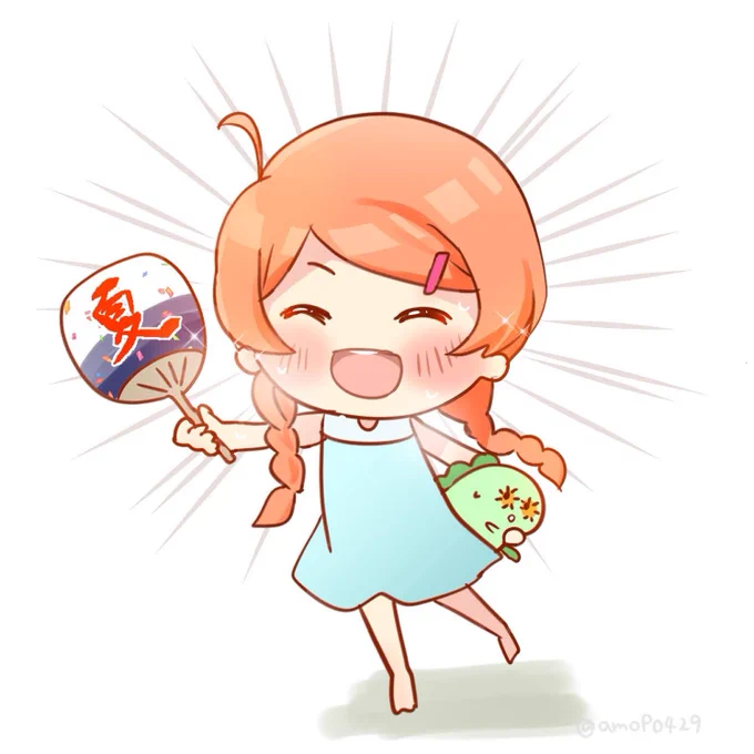 「おやぶん暑いの?環があおいであげるーー!!」#大神環 