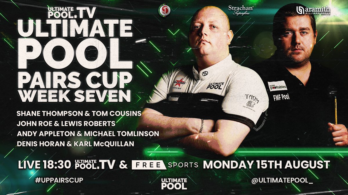 ultimatepool_'s tweet photo. 𝑹𝒆𝒂𝒅𝒚 𝒇𝒐𝒓 𝒎𝒐𝒓𝒆? 

Shane Thompson &amp; Tom Cousins headline the Group, along with John Roe &amp; Lewis Roberts! 

Don’t miss a minute of the action, LIVE from 18:30 on  @FreeSports_TV &amp; https://t.co/nYrCYqCNFT 💪👊

#UPPairsCup https://t.co/eH7XMrcxmg