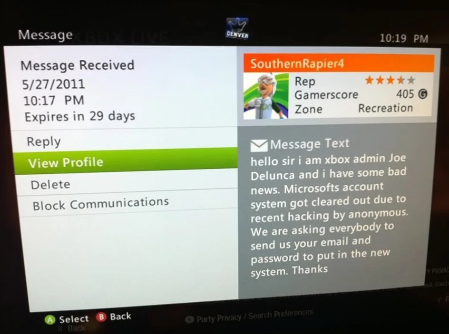 no context xbox live messages tweet media