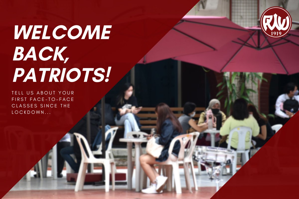 PWU_Manila's tweet photo. #PatriotsUpdate
Check out the Patriots who showed up today at the campus for their first day of limited face-to-face classes since the covid 19 pandemic lockdown.
#FaceToFaceClasses2022
#WelcomeBackPatriots
#PWUPatriots https://t.co/wjRpqSrOV7