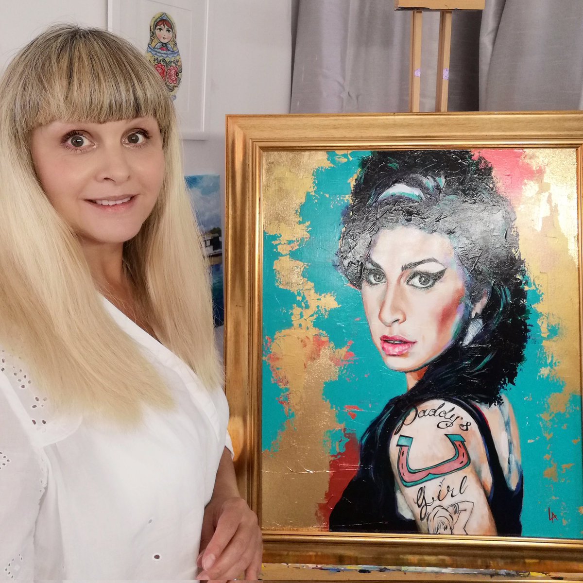 My painting of Amy is going to a new home ❤️ #AmyWinehouse #art #painting #contemporaryart