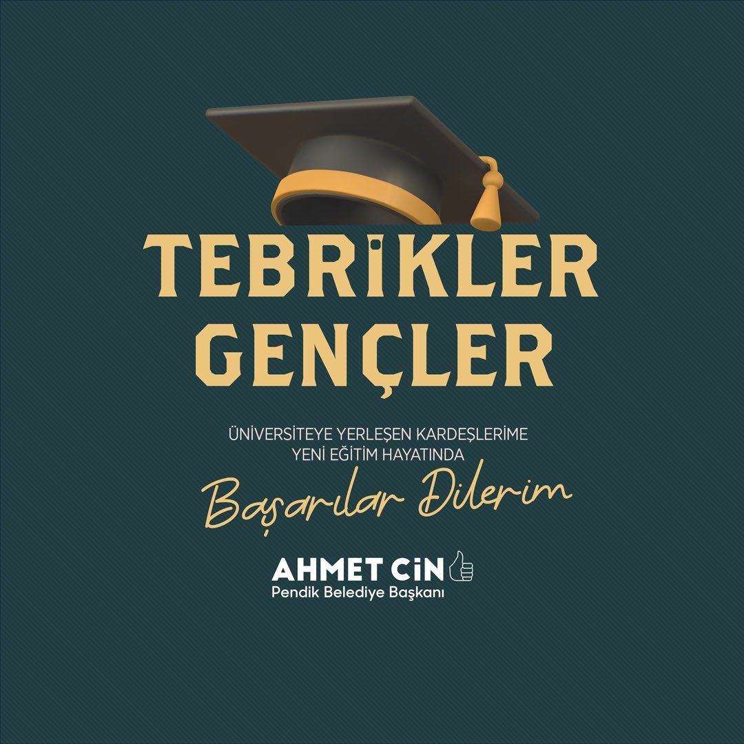 ahmetcinpendik's tweet photo. YKS yerleştirme sonuçlar�� gençlerimiz ve aileleri için hayırlı olsun. Artık üniversiteli olan gençlerimizi tebrik ederim. 
Pendik’te ikamet eden ve ilk kez üniversiteli olan gençlerimize sunduğumuz eğitim desteği bu yıl da devam edecek.+++ https://t.co/HprXy6Zp7c