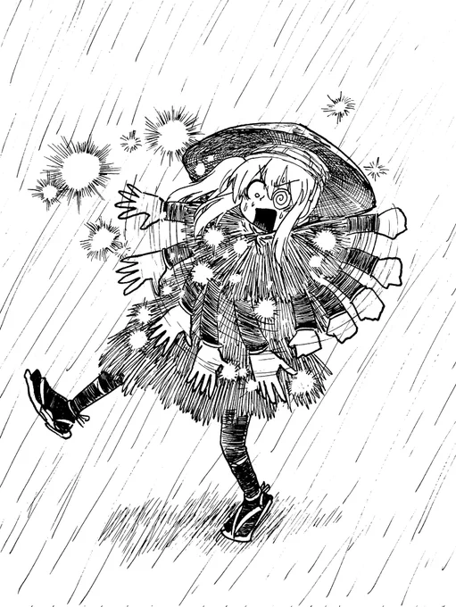 十五日目
#夏休み妖怪絵日記2022 
【ミノムシ】
人物に悩んだときのゆうちゃん 