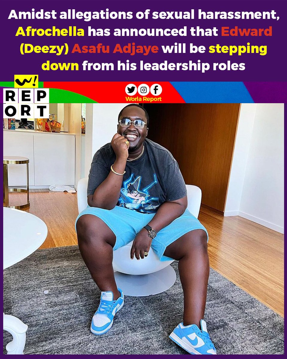 WorlaReport's tweet photo. Afrochella suspends Edward (Deezy) Asafu Adjaye.
#foolish #Mbappe #strongman #eminem #theboys #amaka #aour #vawulence #ShattaWiyaalaSummerStage #totowolff #antonioconte #groovy #bandits #mercychinwo #khalid https://t.co/JgnaNs33ae