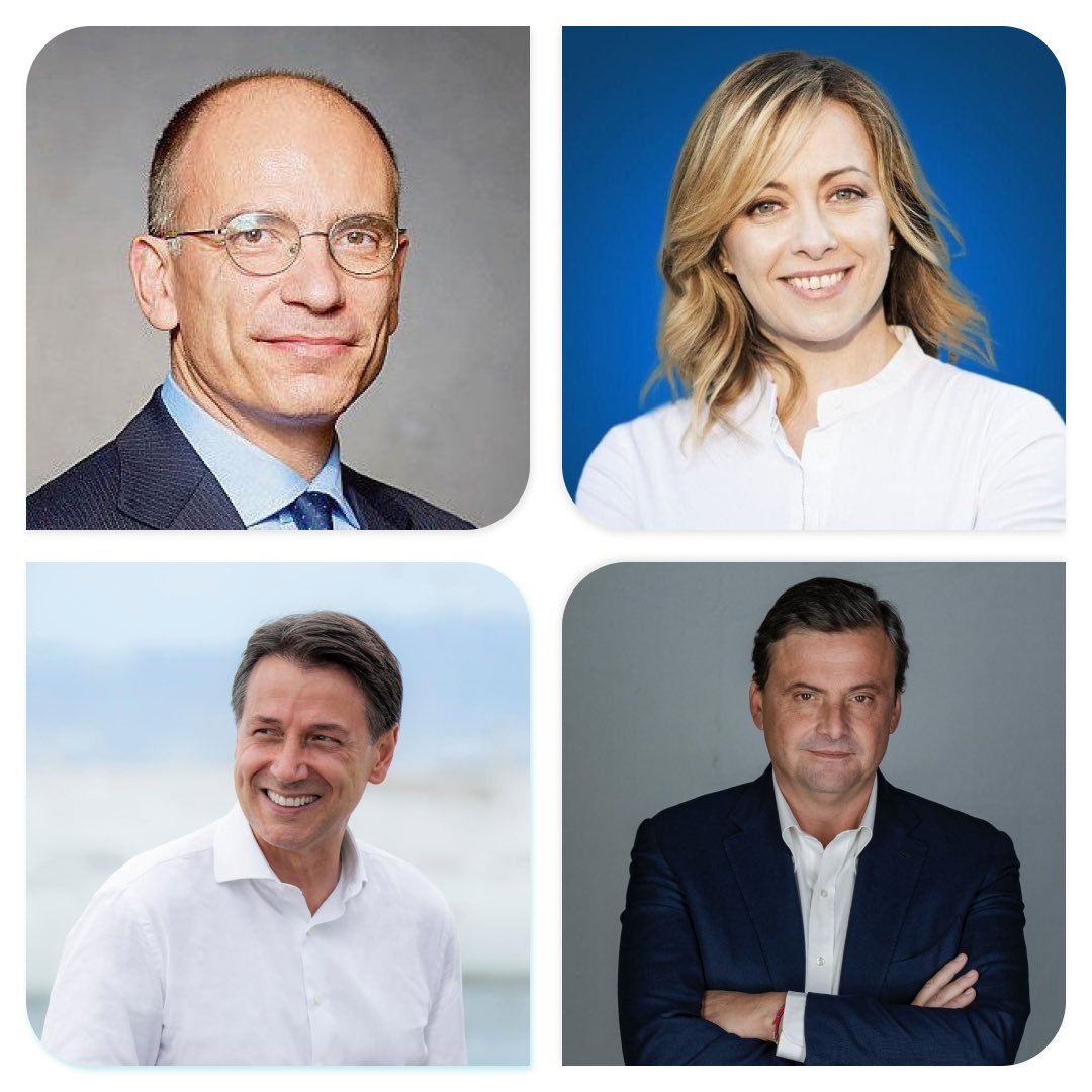 CarloCalenda's tweet photo. Almeno un confronto tra i leader delle quattro coalizioni è necessario. Aiuterebbe gli italiani a valutarne la consistenza e la preparazione. 

@EnricoLetta @GiuseppeConteIT @GiorgiaMeloni https://t.co/HfItBJte1G