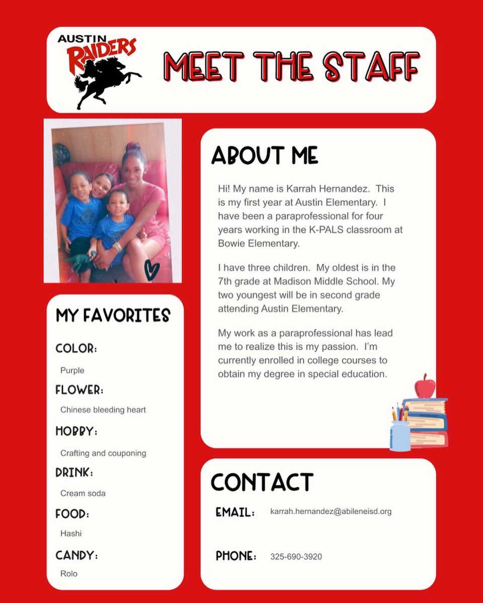 Time to meet the SAP Teacher’s Aides at Austin Elementary! <a href="/abileneisd/">Abilene ISD</a>