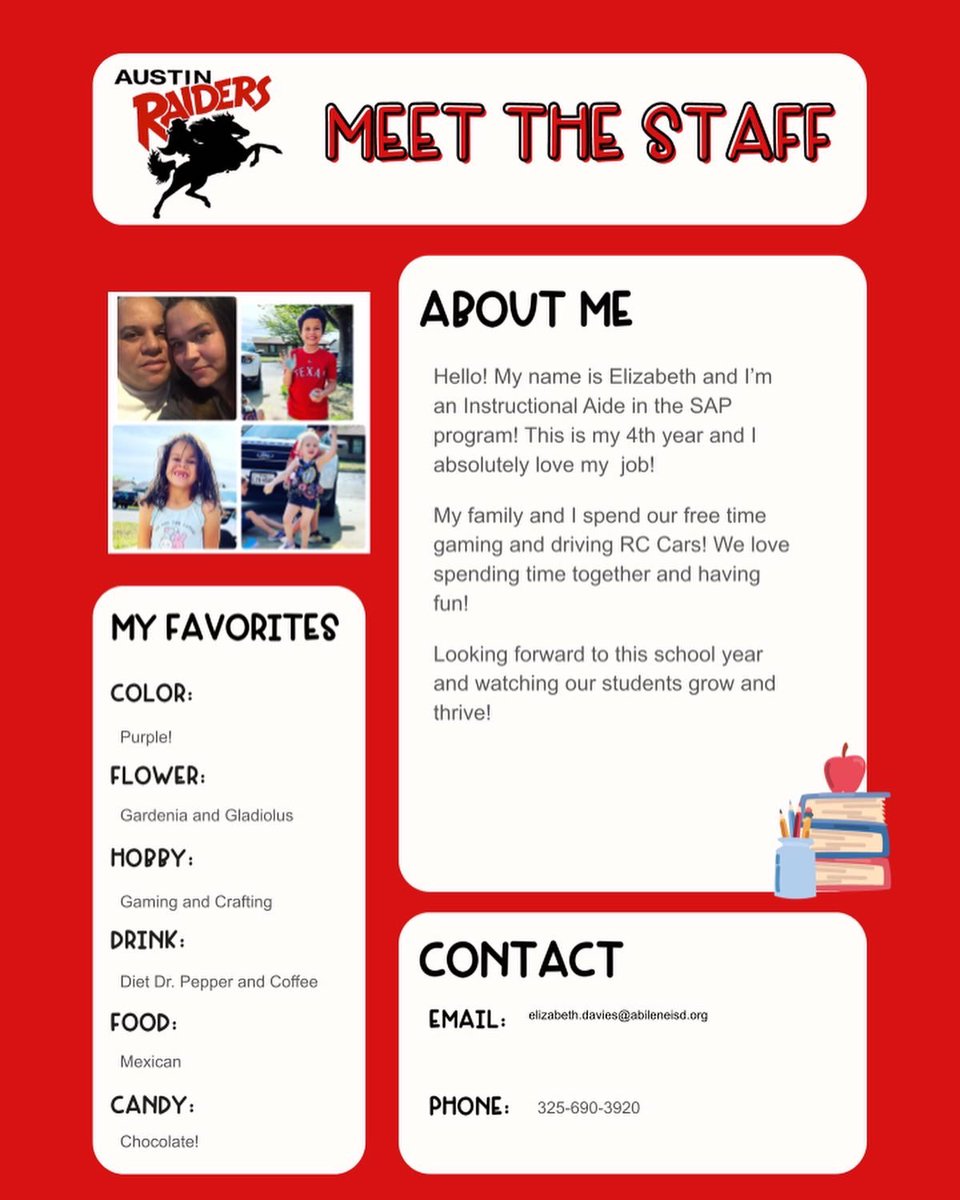 Time to meet the SAP Teacher’s Aides at Austin Elementary! <a href="/abileneisd/">Abilene ISD</a>