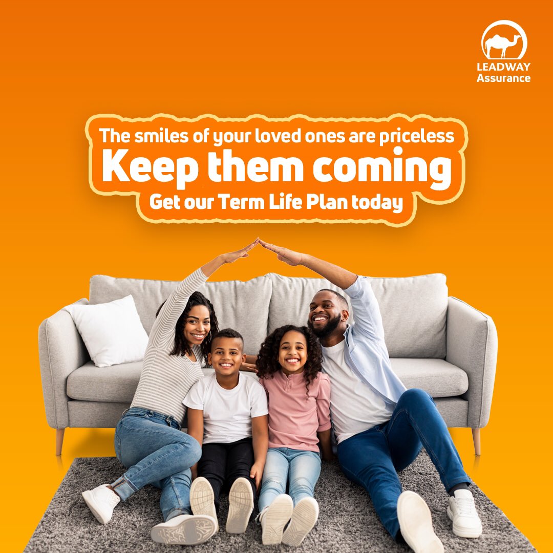 LeadwayInsure's tweet photo. Protect the priceless smiles of your loved ones and make it last even when life happens with our #TermLifePlan.
With just N10,000 yearly, you can give them up to N1,000,000 in benefits. Visit https://t.co/8tpPl1Q4yZ or send us a DM now to begin.
#LeadwayAssurance #LifeInsurance https://t.co/XJ4UP4Fobt
