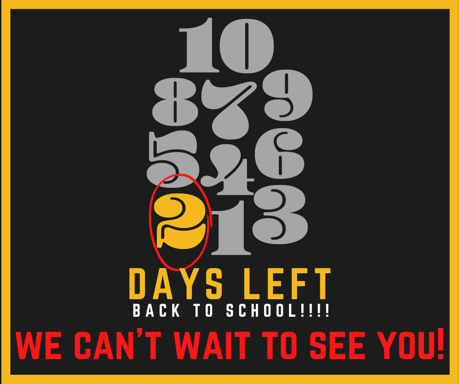 We don't know about you, but we're definitely counting down the days until we get to see those smiling faces again! Remember HMS &amp; HHS have a full day of school, while elementary school starts with a half day. Ease the little ones back into school mode. 
#EveryStudentEveryDay489