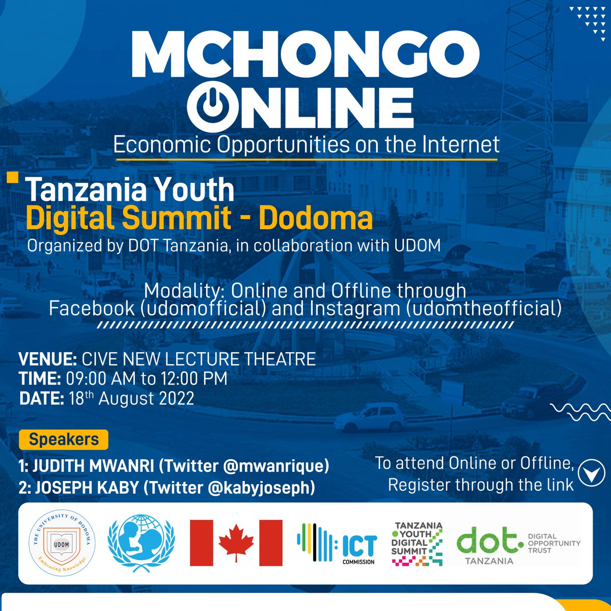 KabyJoseph's tweet photo. Tarehe 18 August nitakuwepo kwenye "Tanzania Youth Digital Summit" itakayo fanyika UDOM 

Topic: Economic Opportunities on the Internet 

Summit itafanyika online and offline

And I will be one of the speakers on that day

Please register your name here https://t.co/28e2K0EgnM https://t.co/lIwRb5gOuu
