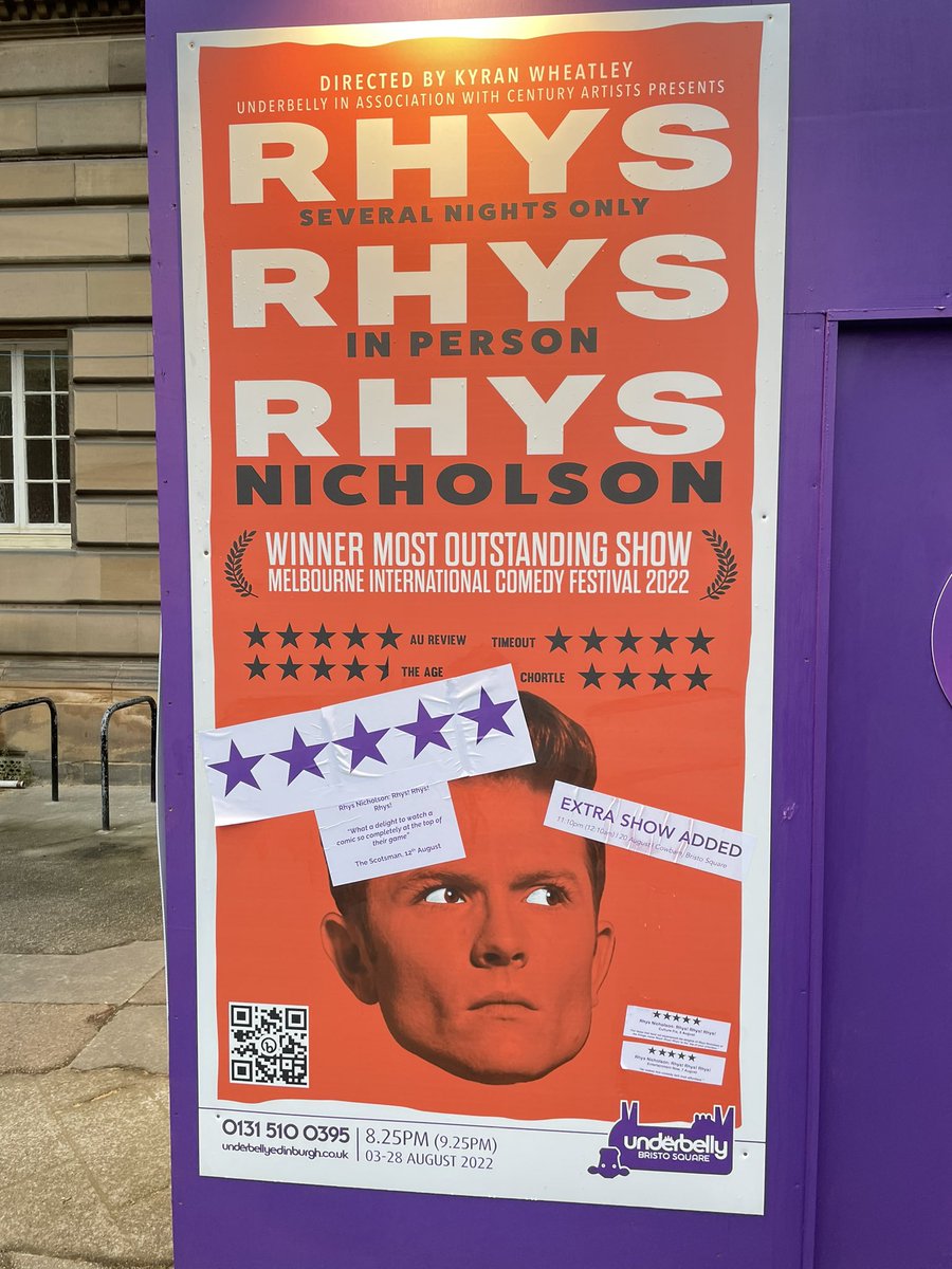 Krissykins1's tweet photo. First #EdFringe visit was incredible. Two fantastic shows with #Railed and #RhysRhysRhys. https://t.co/o937j1bdrW