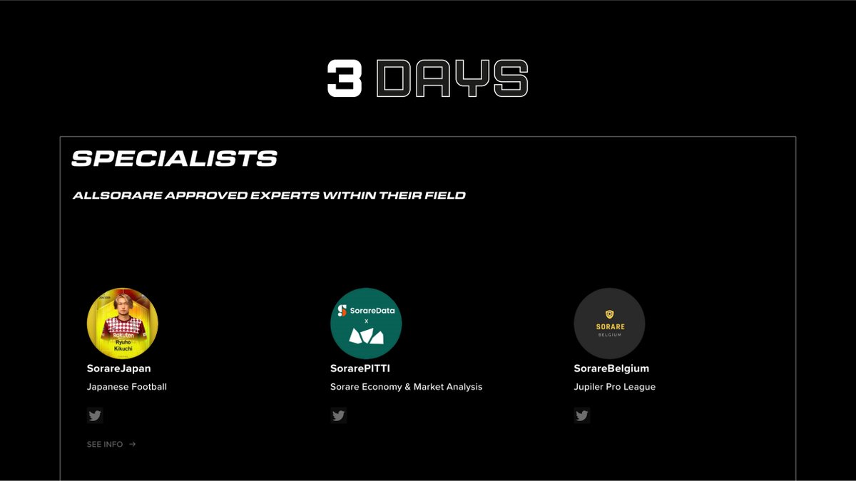 Looking for something specific? Head over to the AllSorare approved specialists page to find an expert in your league, country or subject.

#sorare