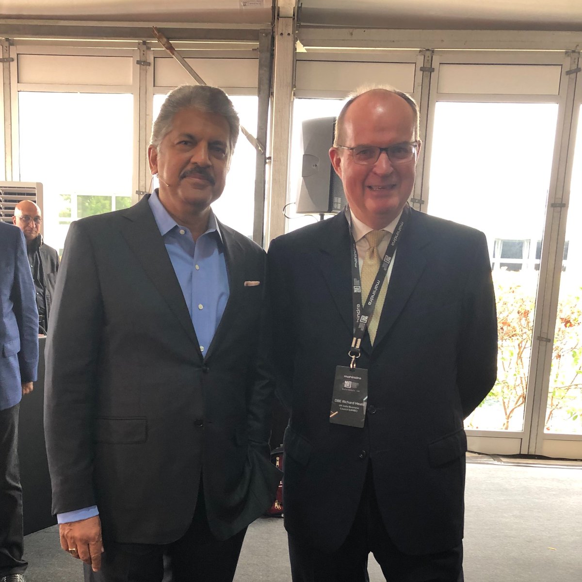UKIBC Executive Chair @healdrp with @anandmahindra at the inauguration of @MahindraRise's new design centre of excellence, Mahindra Advanced Design Europe (M.A.D.E) in Banbury, Oxfordshire today. Amazing talent and technology and a great UK-India collaboration.
