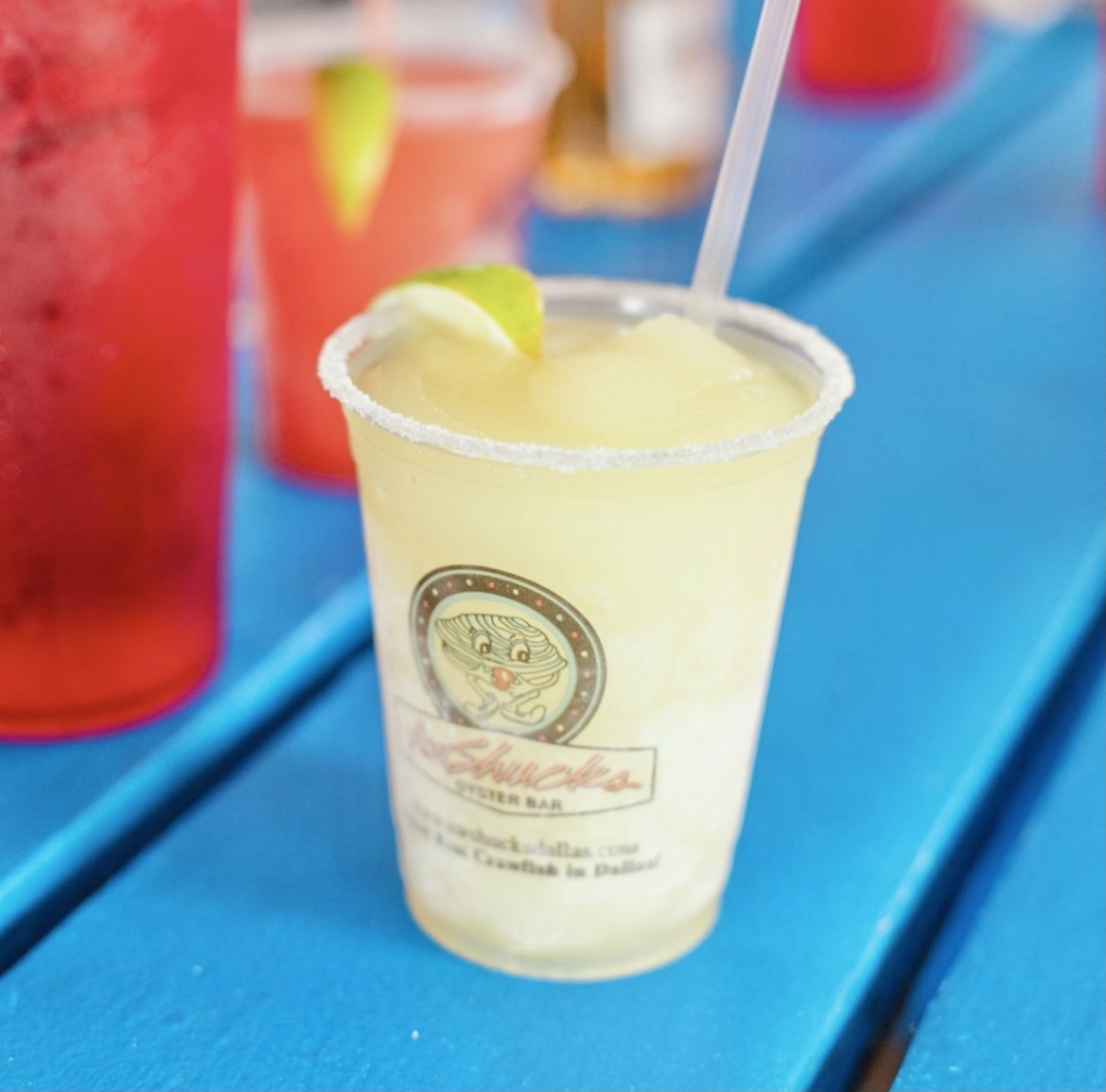 Who doesn’t love a Shucks Marg for $2! It’s Margarita Monday which means $2 House Frozens All Day!

Only at #shucksdallas