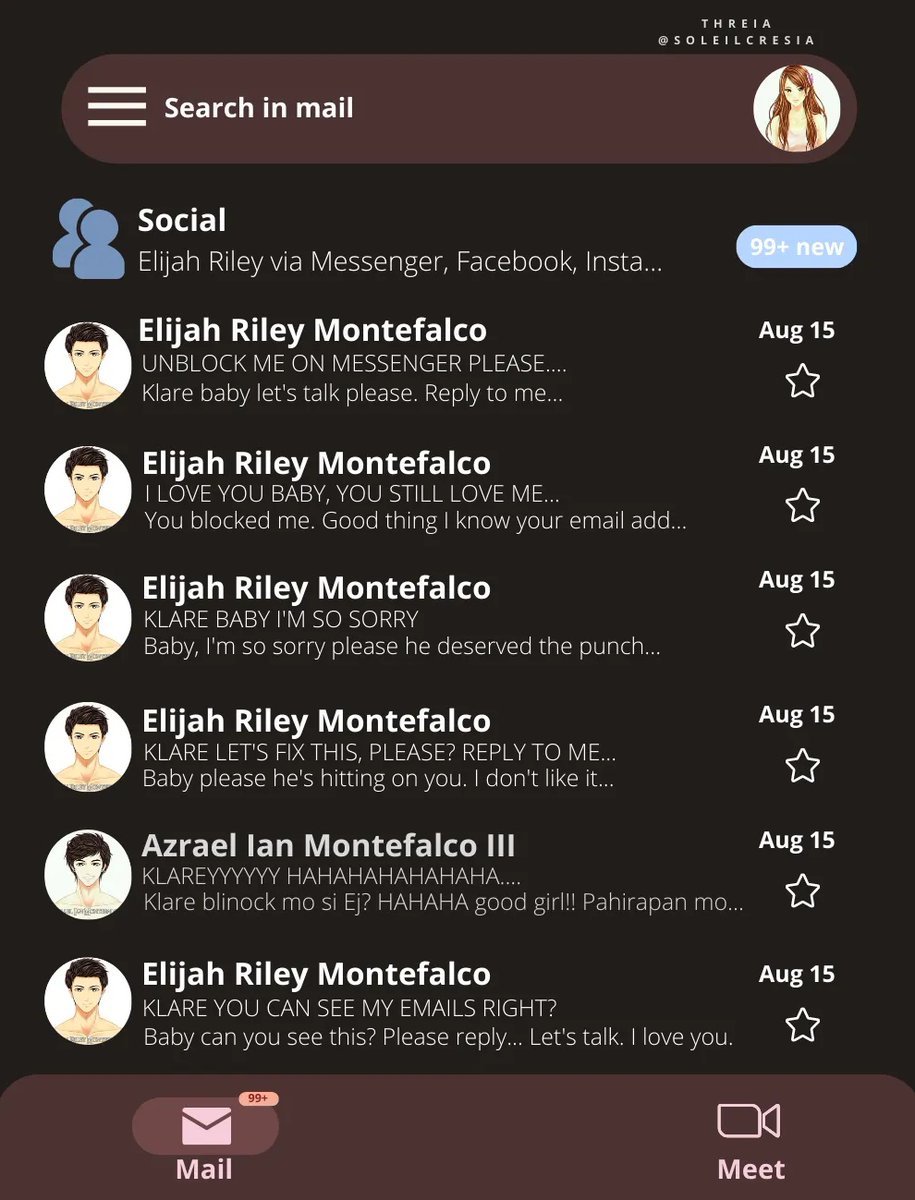 soleilcresia's tweet photo. an au wherein klare blocked elijah on messenger... https://t.co/e1JaZhA8yc