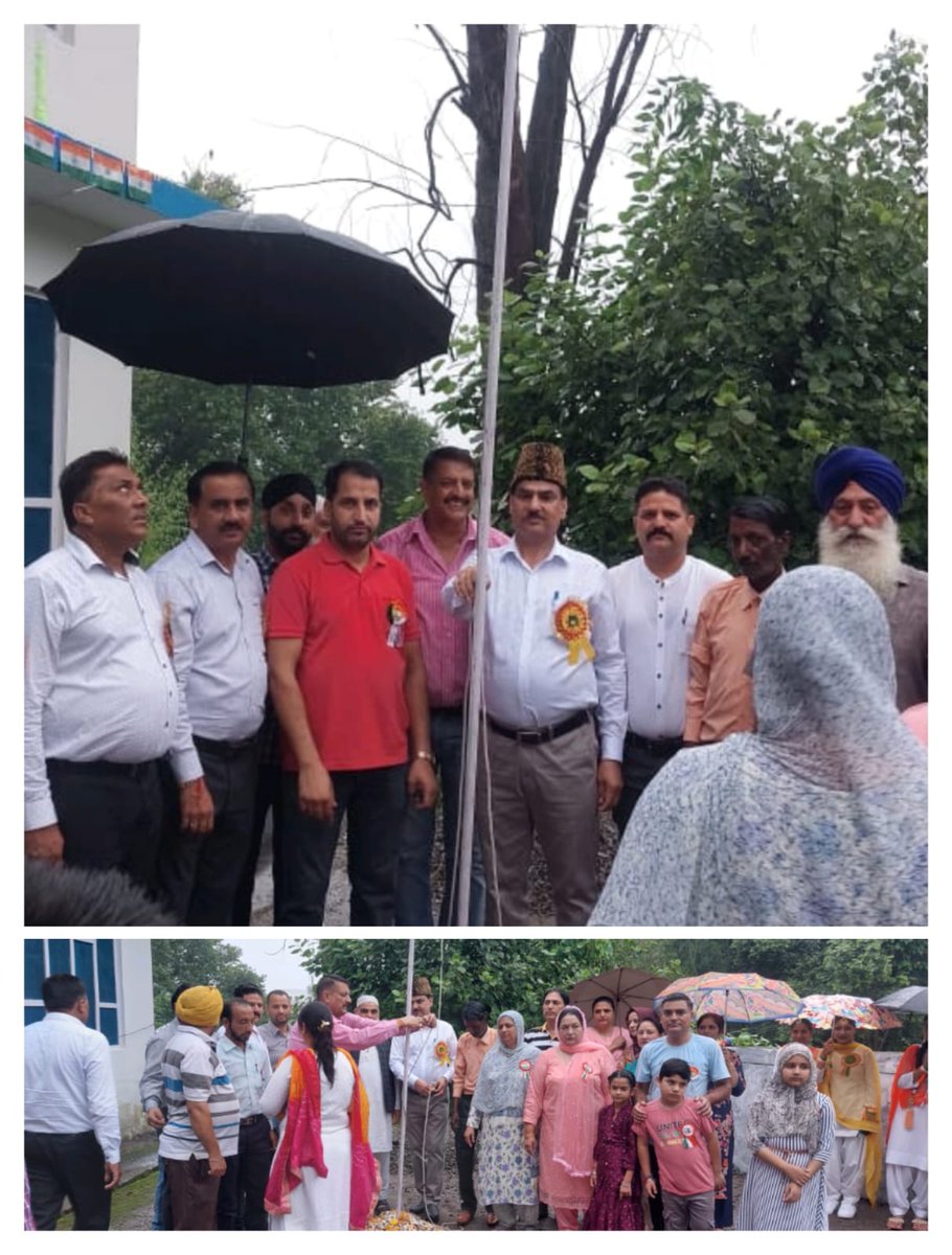 CEOPOONCH's tweet photo. Flag hoisting ceremony at CEO Office Poonch on 15th of August 2022....Flag hoisted by Sh Bhishamber Dass CEO Poonch https://t.co/qzyujLMtuI