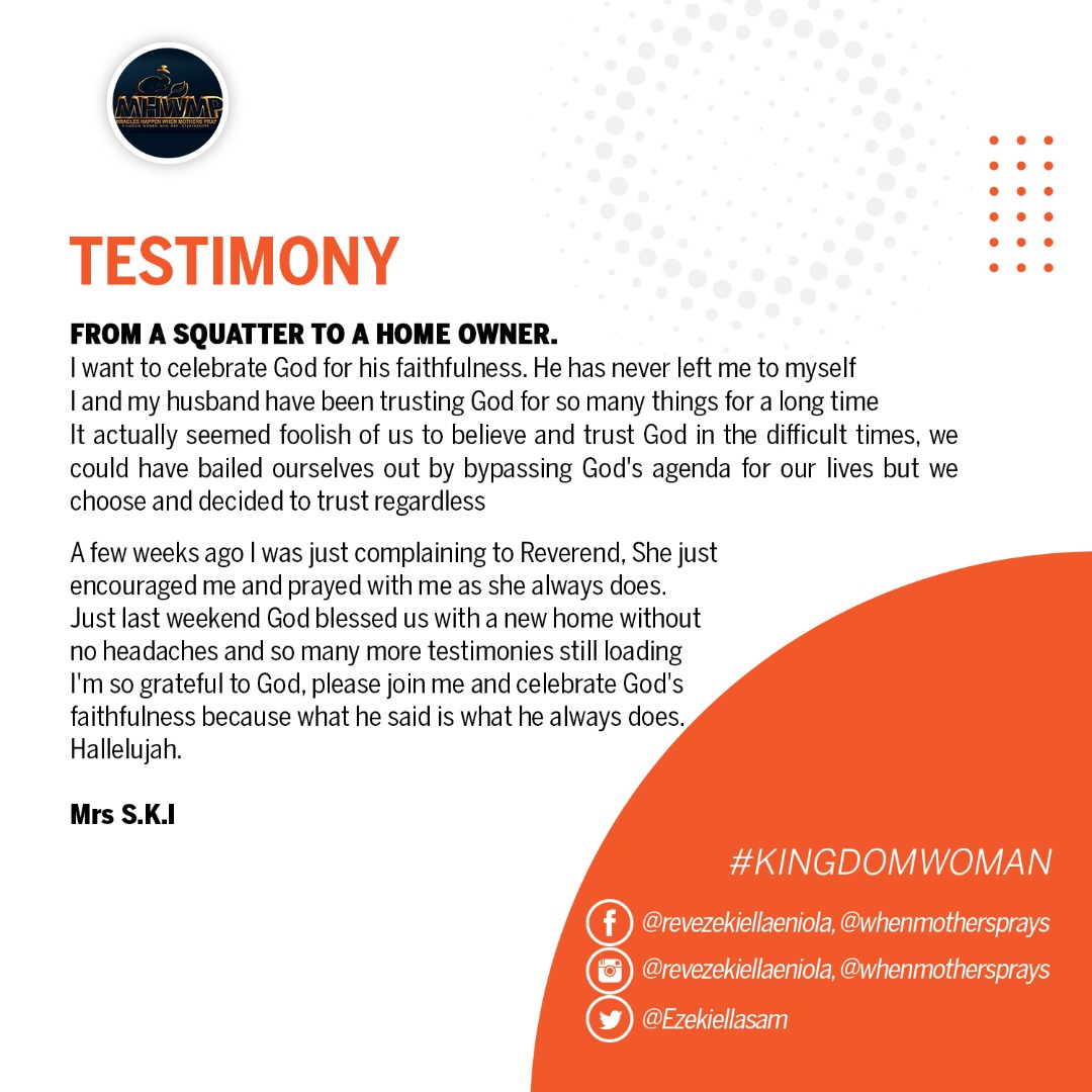 EzekiellaSam's tweet image. God can do more than you can ask or think, so whatsoever your trusting the Lord for, hold onto God's promises, keep praying, keep believing, it will come to pass.
MIRACLES DO HAPPEN WHEN MOTHERS PRAY!!!

#KingdomWoman 
#godofmiracles 
#mysettime
#mysetseaon

@whenmothersprays