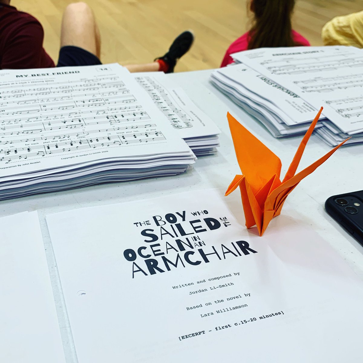JordanLi_Smith's tweet photo. Let’s workshop.
#TheBoyWhoSailedTheOceanInAnArmchair @nymtuk
@ReddelJohn @Suzie_Curran #AlexSutton https://t.co/i7CYGMTCNg