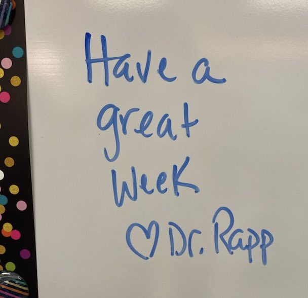 WebbSteffanie's tweet photo. Looks like @LewisvilleISD Superintendent @loridrapp was sneaking around @CreekValleyMS leaving notes for the staff this weekend!  How awesome is that❤️❤️#bestsuperintendentever #OneLISD https://t.co/YDVmdOr4aF